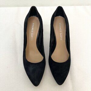 Franco Sarto Black Tawny Suede Pump Heel Women's Size 7